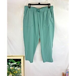 Avia Activewear Women's Stretch Commuter Ankle Pants XL Teal Athleisure Walking
